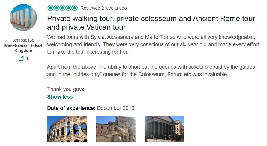 You Local Rome TripAdvisor Review