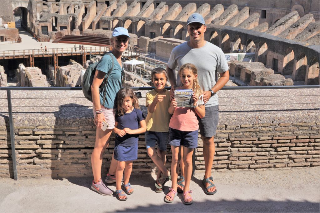 colosseum tour with laura and her family