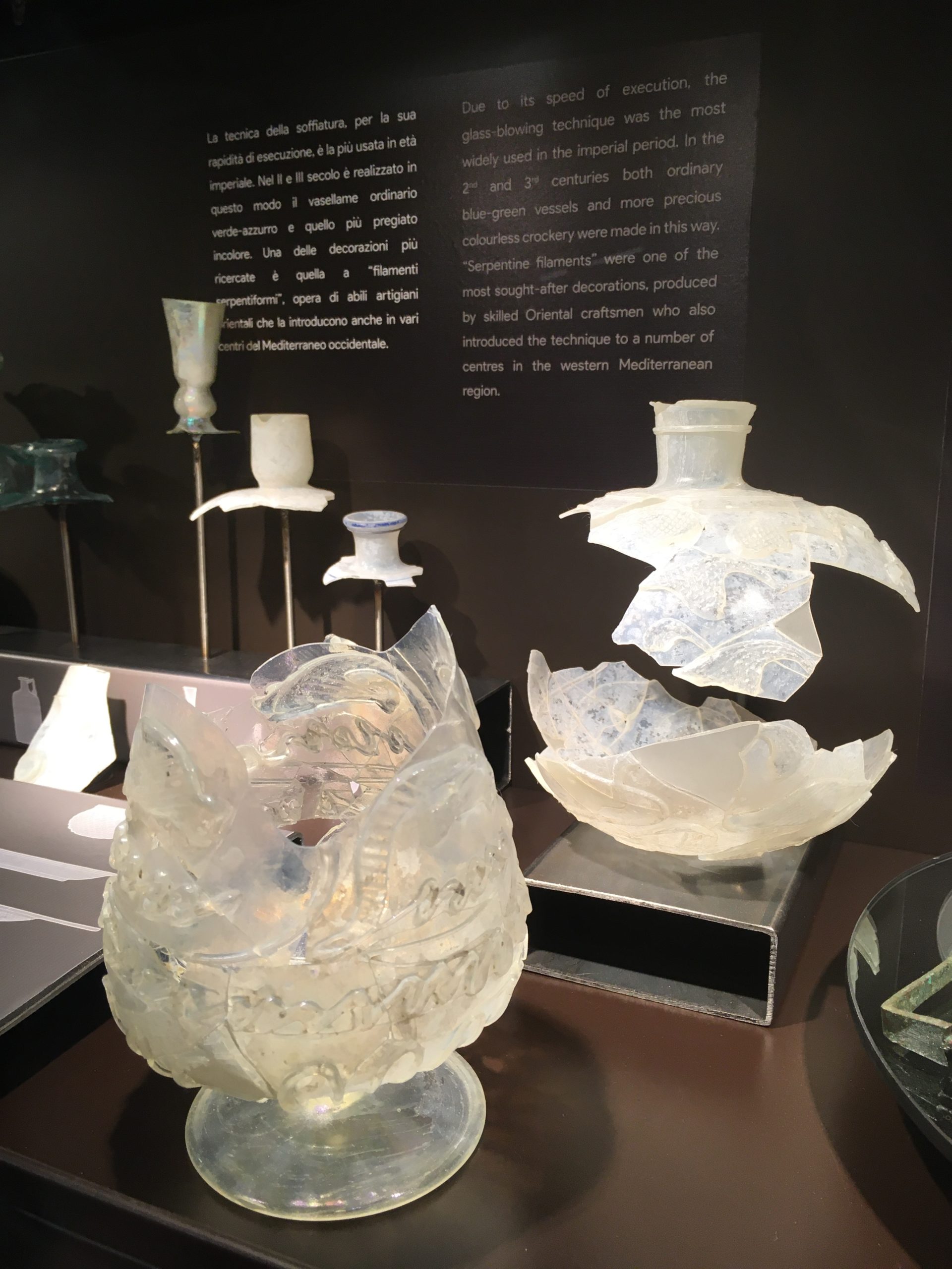 vetri e brocche museo ninfeo